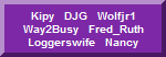 Kipy   DJG   Wolfjr1   Way2Busy   Fred_Ruth   Loggerswife
