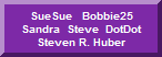 SueSue   Bobbie25   Sandra  Steve  DotDot   Steven R. Huber