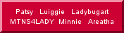 Patsy   Luiggie   Ladybugart   MTNS4LADY  Minnie   Areatha